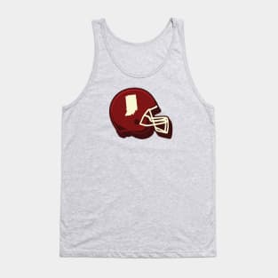 Indiana Outline Football Helmet Tank Top